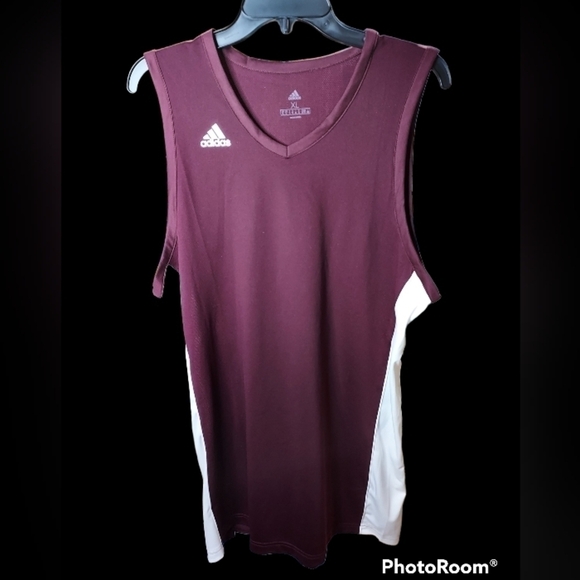 Adidas NXT Basketball Jersey XL Maroon and white prime green recyclematerial NWT - Picture 9 of 13
